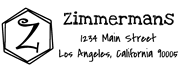 Hexagon Letter Z Monogram Stamp Sample